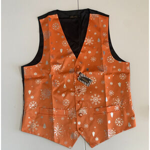 DiBanGu Men’s Size L Holiday Vest With Tie Brand New